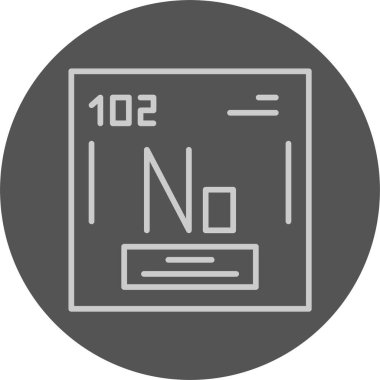 Nobelium web simgesi vektör illüstrasyonu