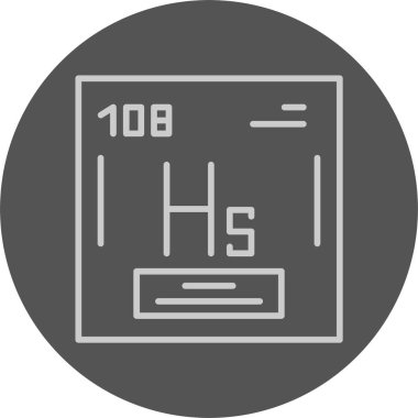 Hassium web simgesi vektör illüstrasyonu