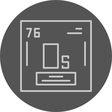 Osmiyum web simgesi vektör illüstrasyonu