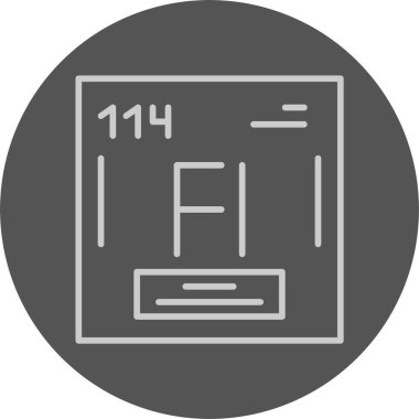 Flerovium web simgesi vektör çizimi