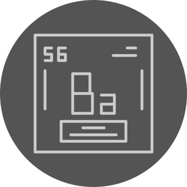 Baryum web simgesi vektör illüstrasyonu
