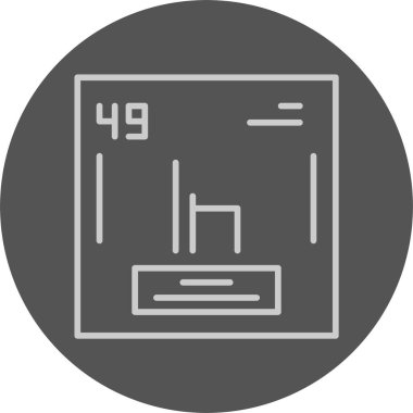 İndiyum web simgesi vektör illüstrasyonu