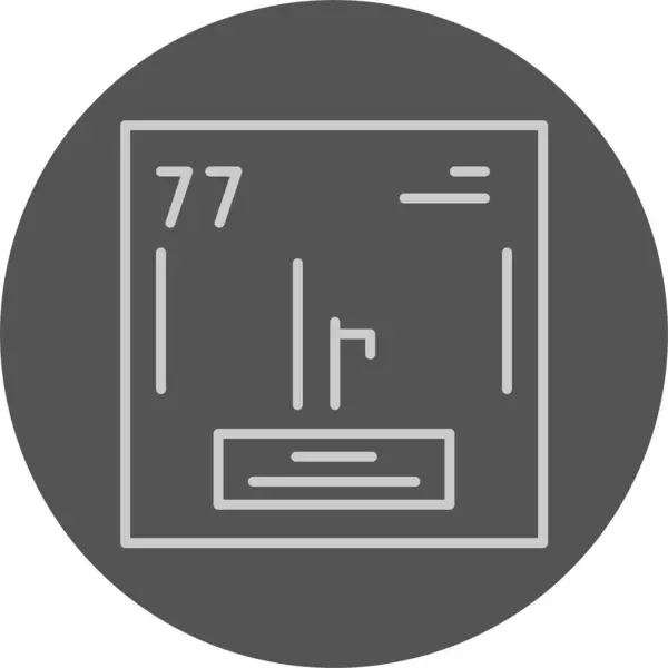 İridyum web simgesi vektör illüstrasyonu