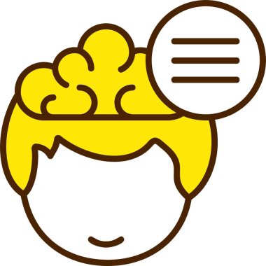 Vektör çizimi, insan düşüncesinin simgesi, daha fazla