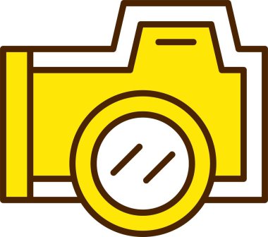 kamera düz simgesi, vektör illüstrasyonu