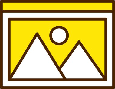 Resim web simgesi, basit illüstrasyon