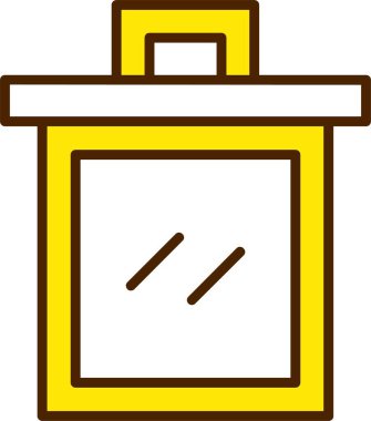 Çöp Ağı simgesi, basit illüstrasyon