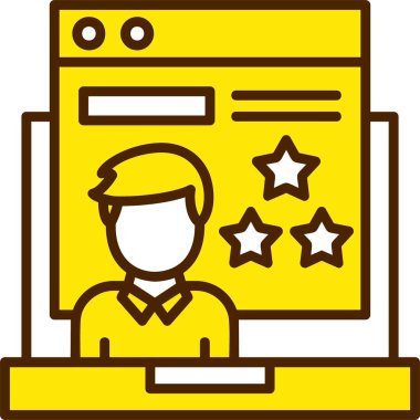 Müşteri Eleştirileri Web Simgesi, Basit İllüstrasyon