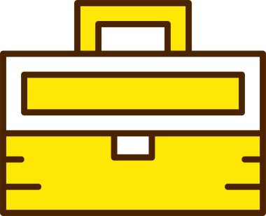 evrak çantası web simgesi, basit illüstrasyon