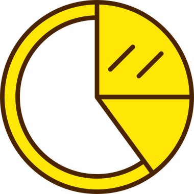 Pasta çizelgesi simgesi, vektör illüstrasyonu