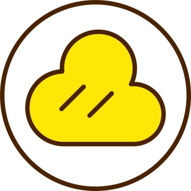 Bulut. Web simgesi basit illüstrasyon