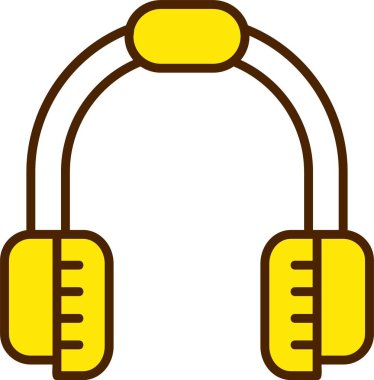 kulaklık simgesi vektör illüstrasyonu 