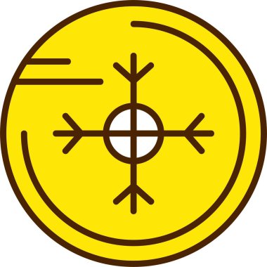 Kar Tanesi simgesinin vektör çizimi