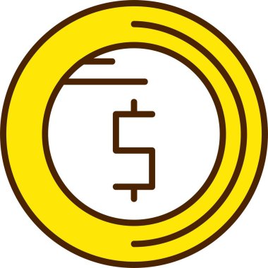 Dolar İşareti Web simgesi, basit illüstrasyon