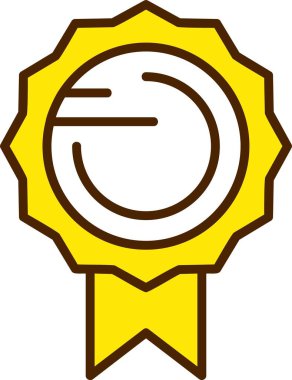 Ödül kazanan ikon, vektör illüstrasyonu 