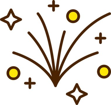 yıldız havai fişek web simgesi, vektör illüstrasyonu