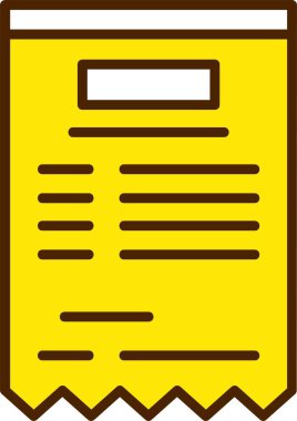  Fatura web simgesi basit illüstrasyon