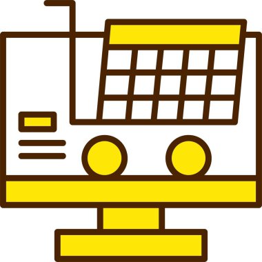 Çevrimiçi alışveriş kavramı, renkli vektör 