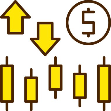 Borsa web simgesi basit illüstrasyon