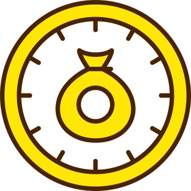 Saat. Web simgesi basit illüstrasyon