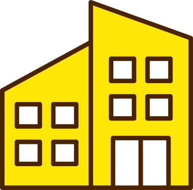 Bina. Web simgesi basit illüstrasyon 