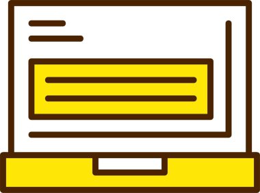 dizüstü bilgisayar web simgesi basit illüstrasyon