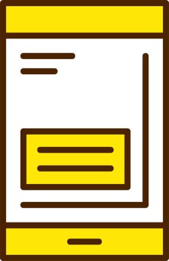 akıllı telefon simgesi, vektör illüstrasyonu basit tasarım