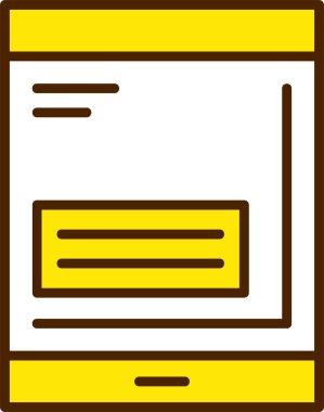 tablet web simgesi basit illüstrasyon 