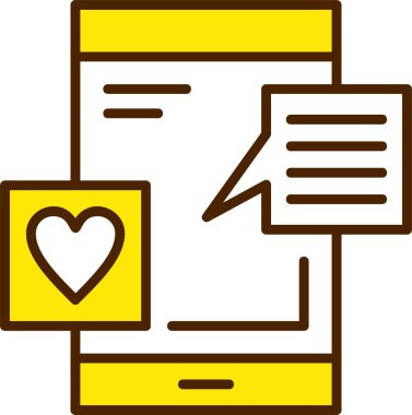 Sosyal Medya web simgesi basit illüstrasyon