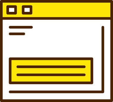 Web sitesi web simgesi basit illüstrasyon 