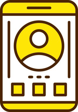 Profil web simgesi, basit illüstrasyon