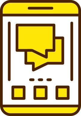 Chat web icon simple illustration