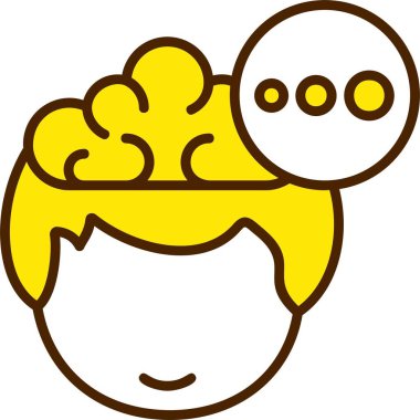 Vektör illüstrasyonu, insan düşüncesinin simgesi, yükleme