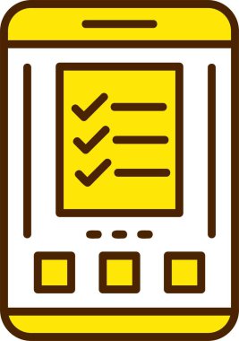 Kontrol listesi simgesi, düz biçim, vektör illüstrasyonu