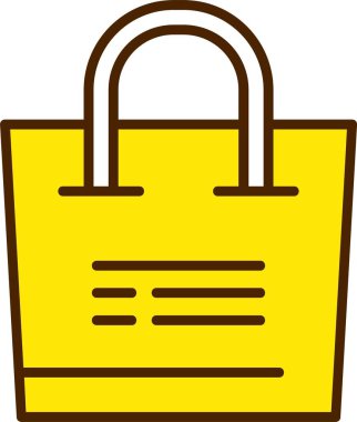 Alışveriş poşeti simgesi, vektör illüstrasyonu