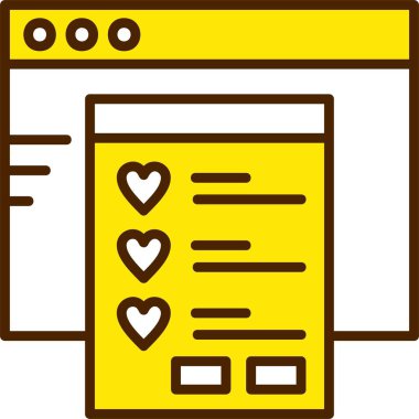 İstek Listesi Web Simgesi, Basit İllüstrasyon