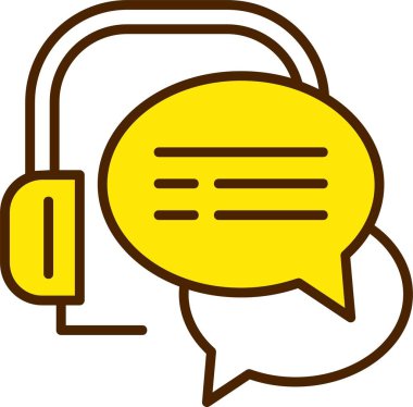 Canlı Sohbet web simgesi basit illüstrasyon