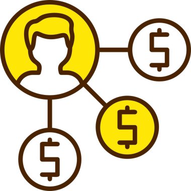 Bağlı Program Web Simgesi, Basit İllüstrasyon