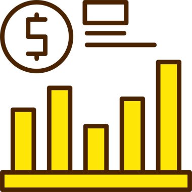 Finans grafik web simgesi basit illüstrasyon