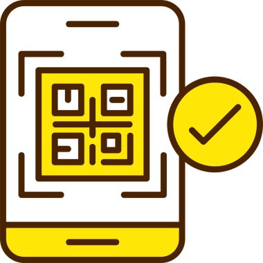 qr kod simgesi vektör çizimi