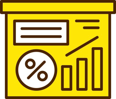 Faiz oranı web simgesi basit illüstrasyon