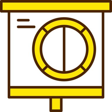 Pasta çizelgesi simgesi, vektör illüstrasyonu