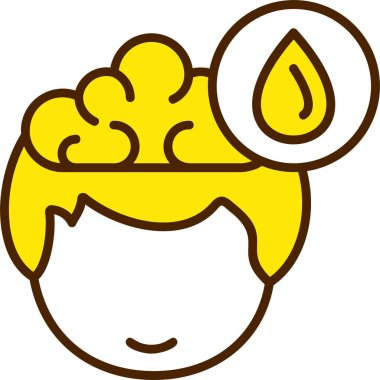 Vektör çizimi, insan düşüncesinin simgesi, hüzünlü.