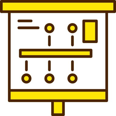 Grafikler ve grafikler sunum tahtasında, vektör illüstrasyonu basit tasarım