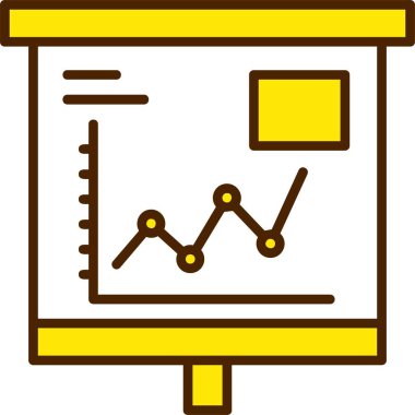 Grafikler ve grafikler sunum tahtasında, vektör illüstrasyonu basit tasarım