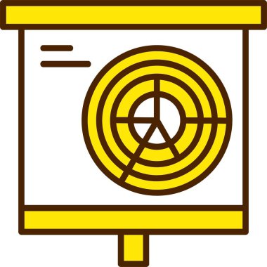 Pasta çizelgesi simgesi, vektör illüstrasyonu