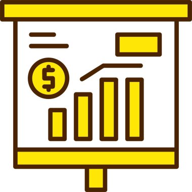 Yükselen Ekonomi simgesi, vektör illüstrasyonu