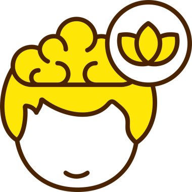 Vektör çizimi, insan düşüncesinin simgesi, Lotus