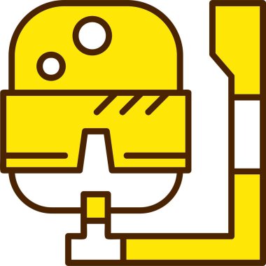 Tüplü dalış Web Simgesi, Basit İllüstrasyon