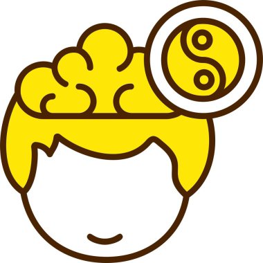 Meditasyon Web Simgesi, Basit İllüstrasyon